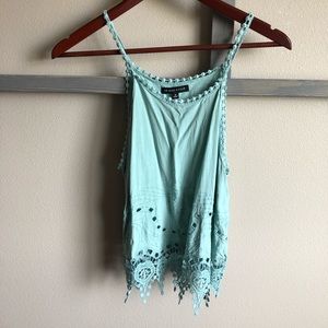 Kendall and Kylie teal crop top